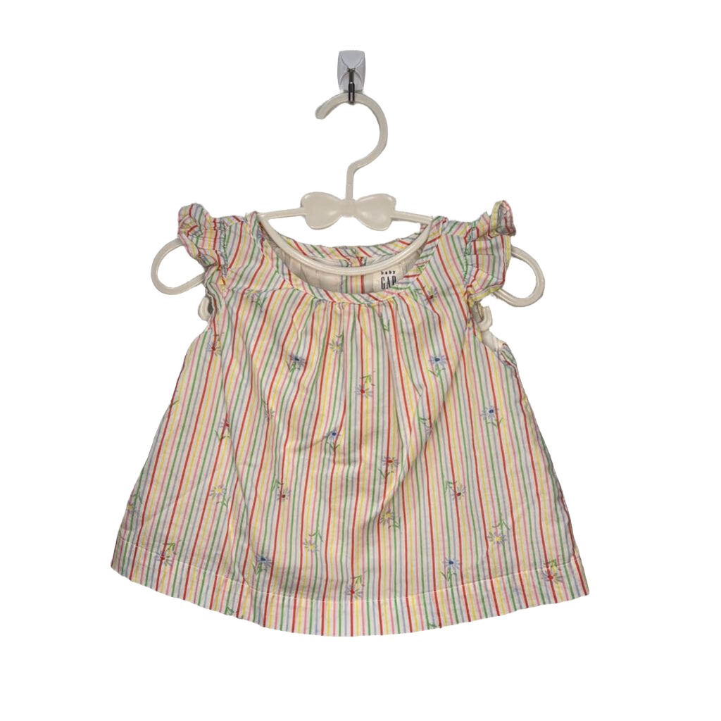 Blouse w/Stripes & Flowers