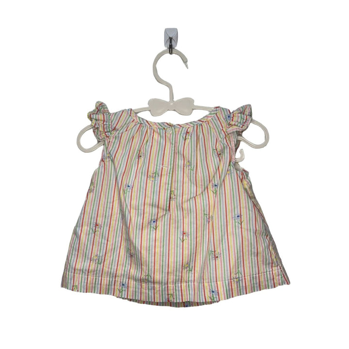 Blouse w/Stripes & Flowers