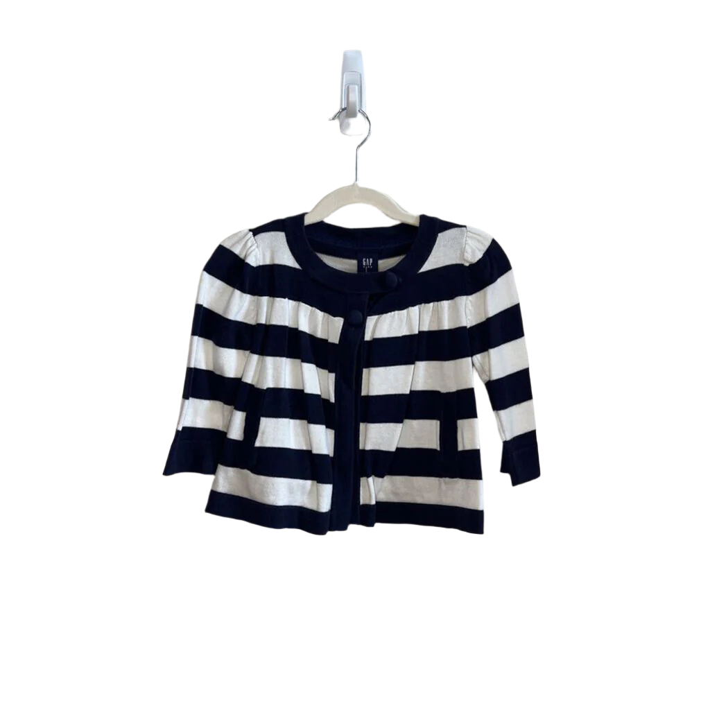 3/4 Sleeve Knit Sweater w/Stripes