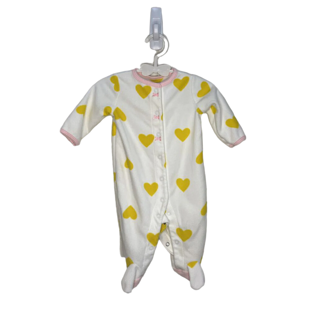 Footed Onesie PJ - Hearts