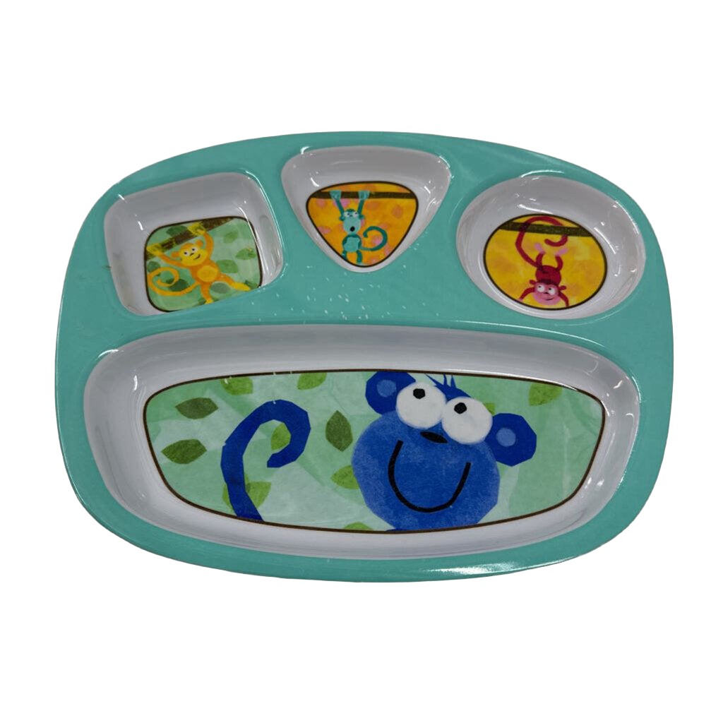 Divided Child's Plate - Monkeys