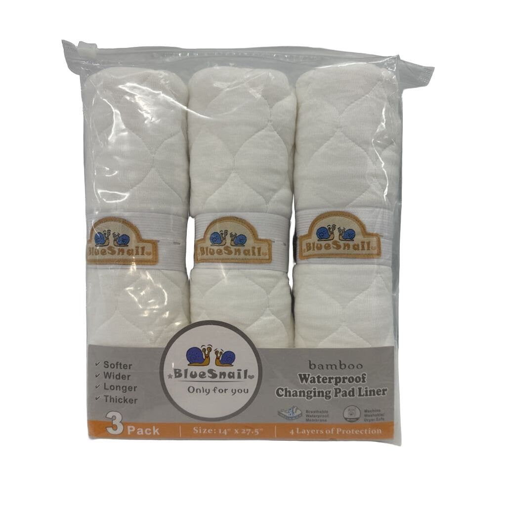 Bamboo Waterproof Changing Pad Liner x 3