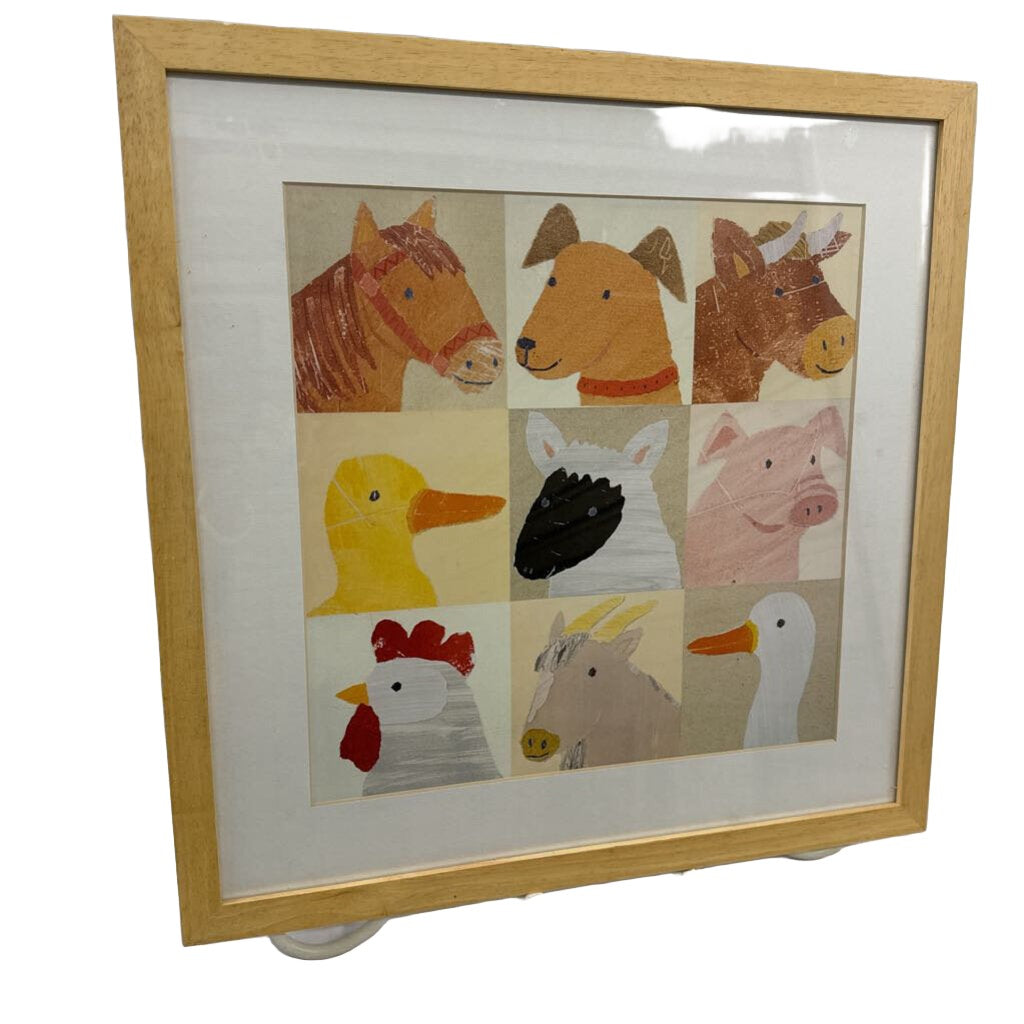 Animal Collage Framed Art