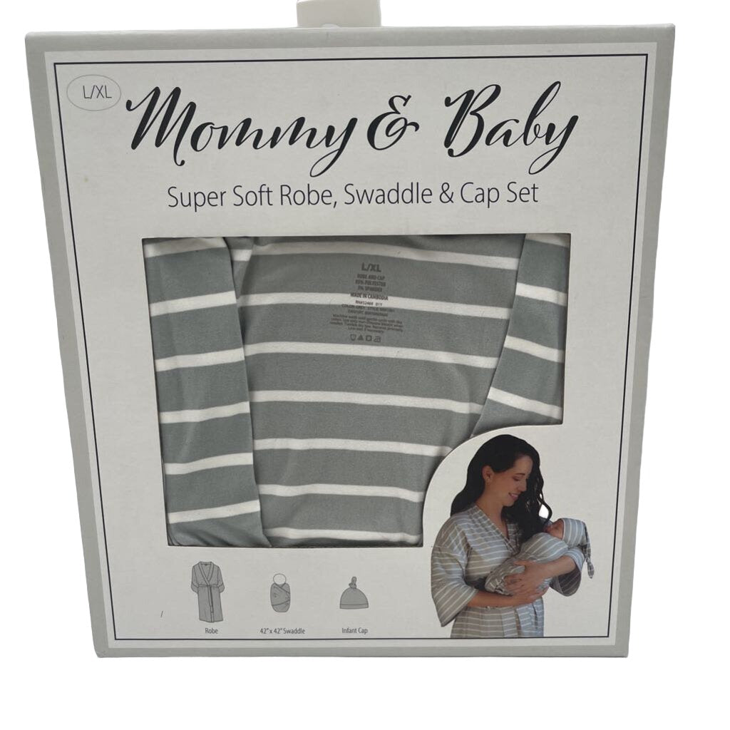 Robe, Swaddle & Cap Set