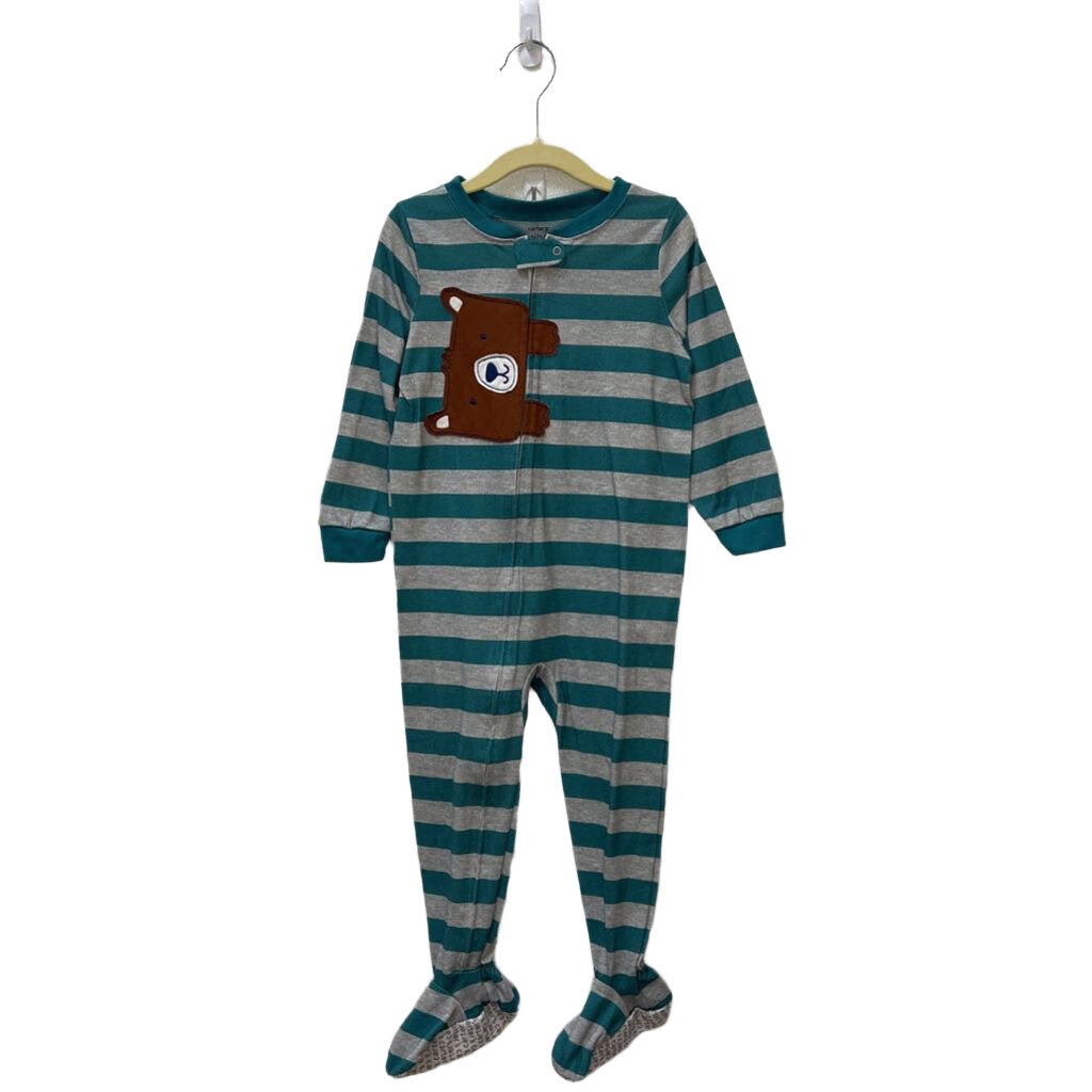 LS Footed Onesie / Bear Face