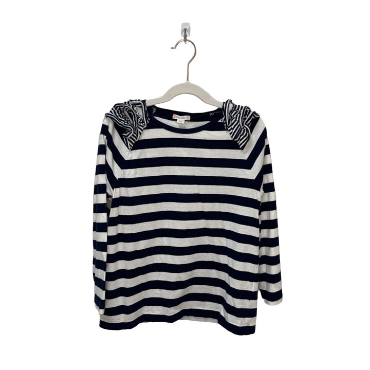 LS Striped Shirt / Ruffle Sleeves