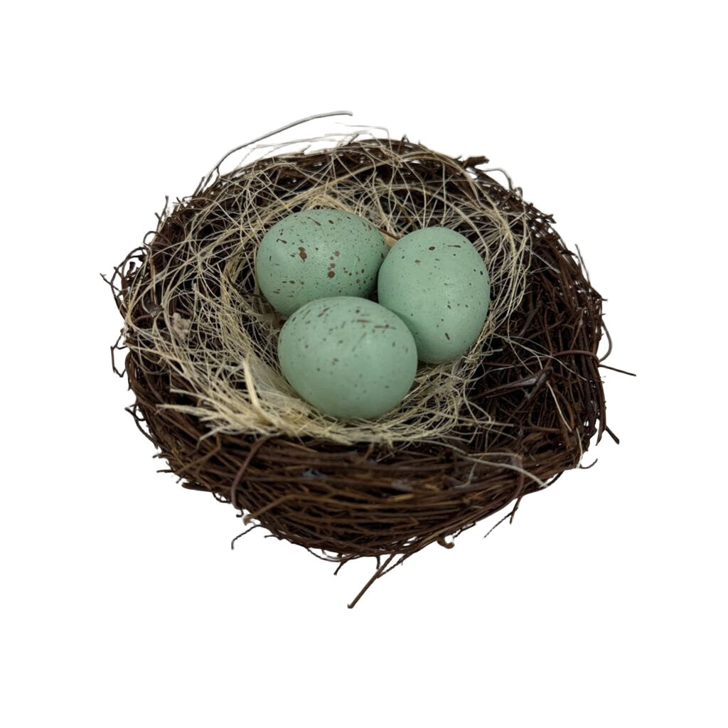 Bird Nest w/3 Eggs
