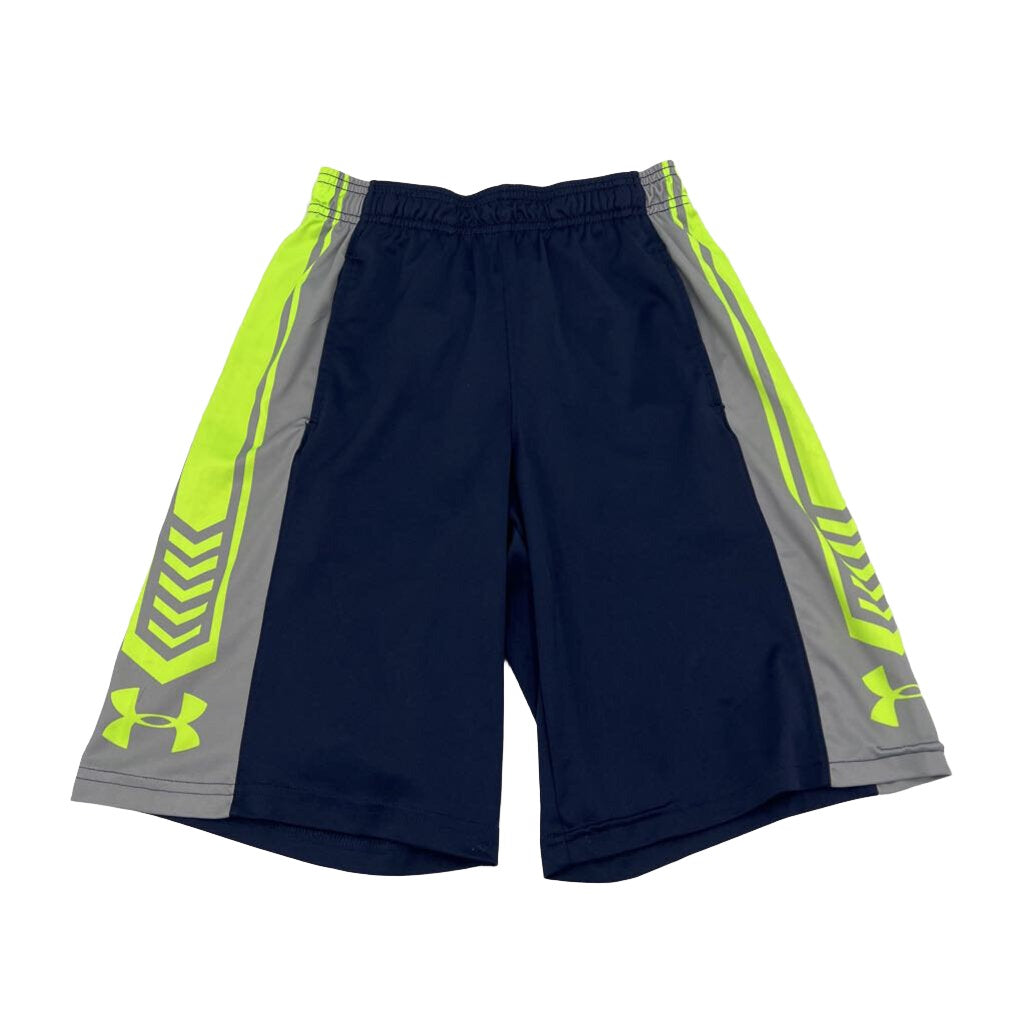 Basketball Shorts / Neon Green Stripes