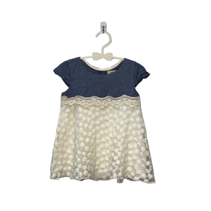 Capped Sleeve Dress / Jean Top + Tulle Bottom