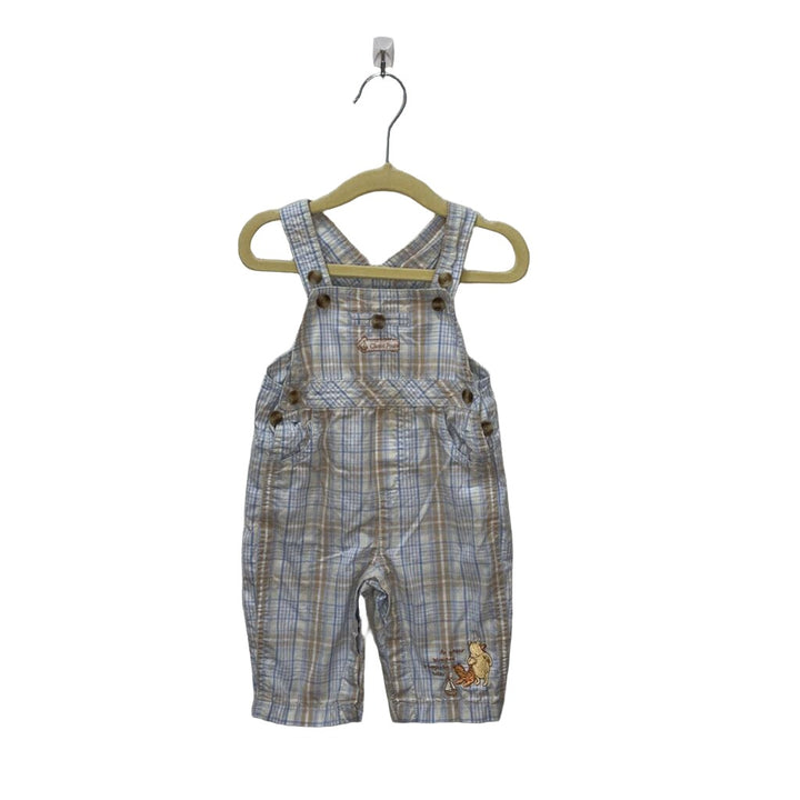 Overall Romper / Plaid + Classic Pooh