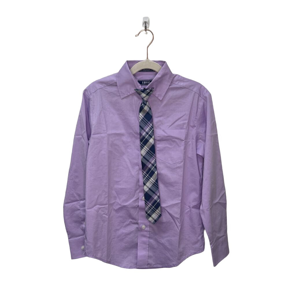 Collared Button-Down Shirt w/ Tie