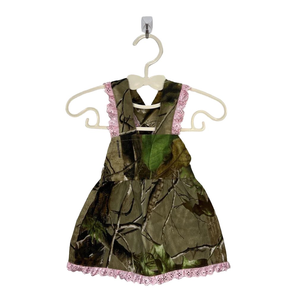 Camo Cross Back Tank + Shorts / Pink Lace