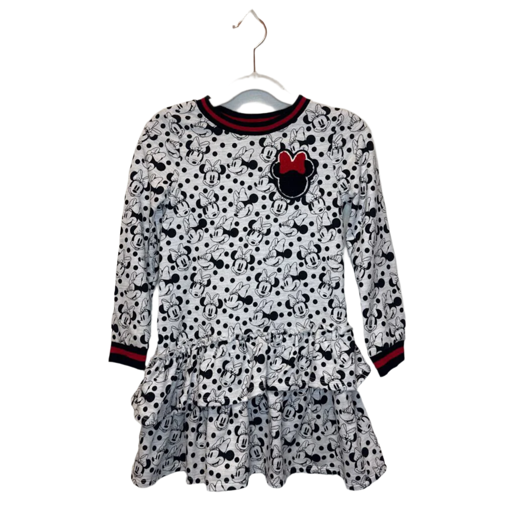 LS Cotton Minnie Mouse Dress / Ruffle Skirt