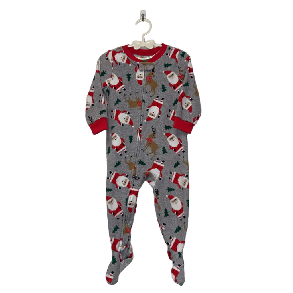 Fleece Santa Footed Sleeper