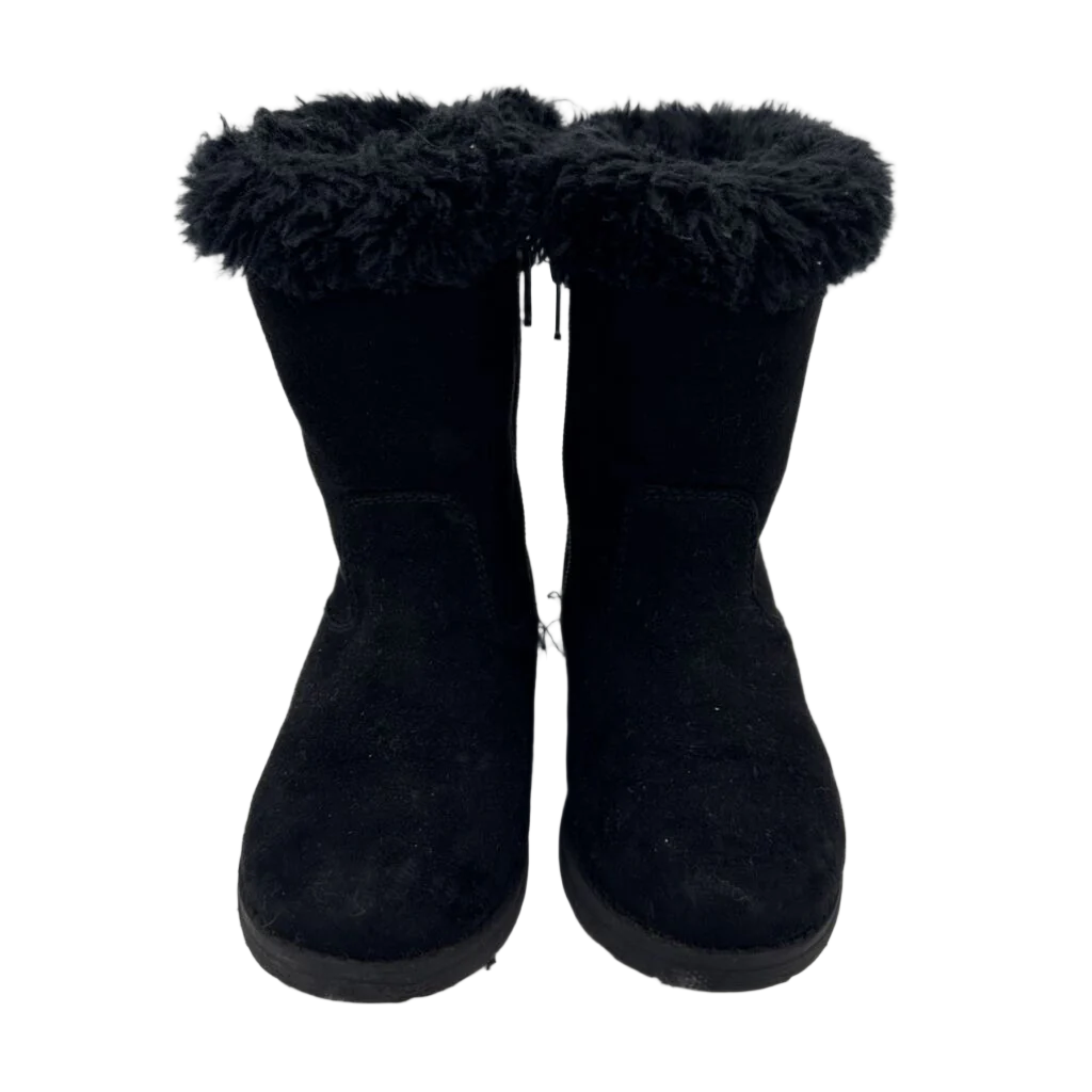 Zip Up Faux Fur Tall Ankle Boot