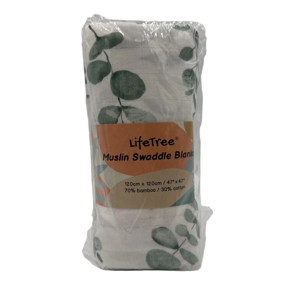 Muslin Swaddle Blanket / Leaves