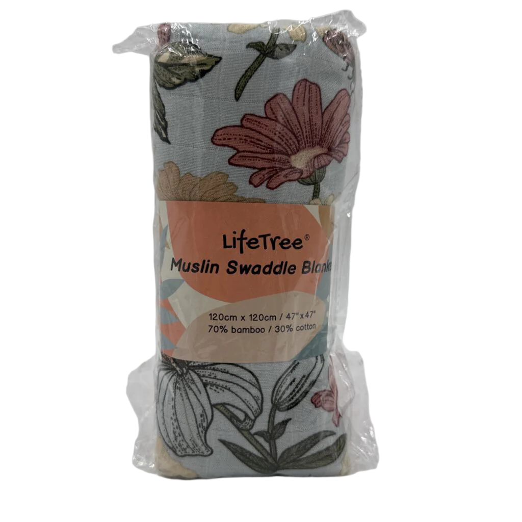 Muslin Swaddle Blanket / Flowers