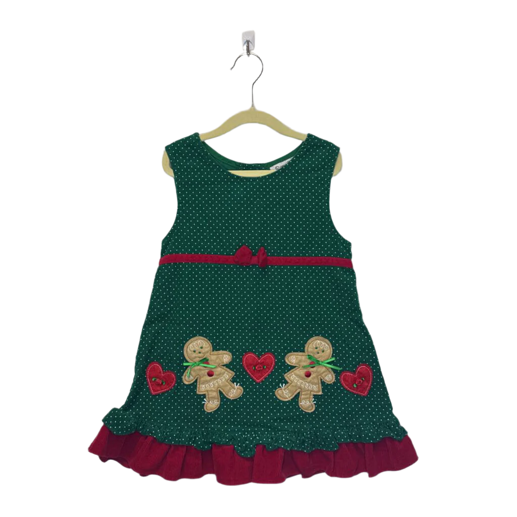 Gingerbread Corduroy Overall Dress