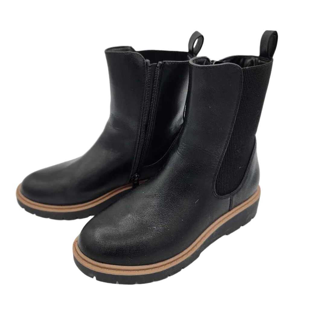 Zip Up Leather Boots