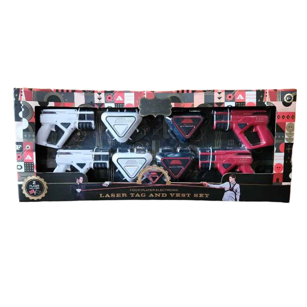 Four-Player Laser Tag and Vest Set