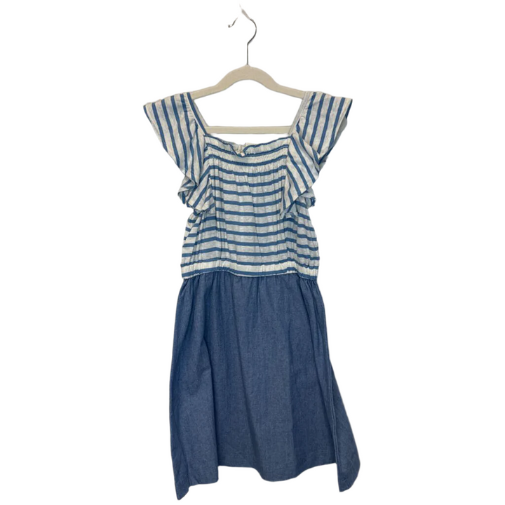 Sleeveless Dress/Ruffles, Stripes