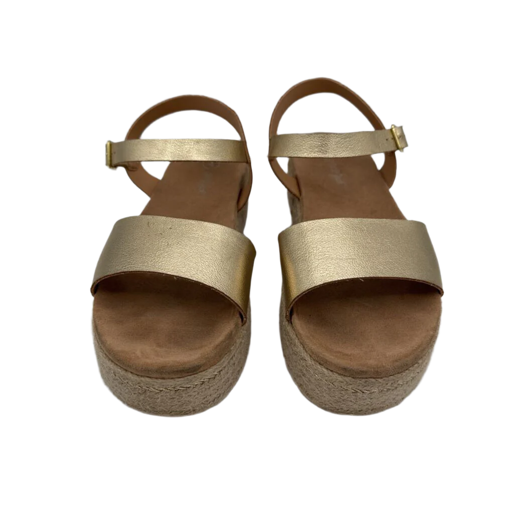 Buckle Clasp Platform Sandals