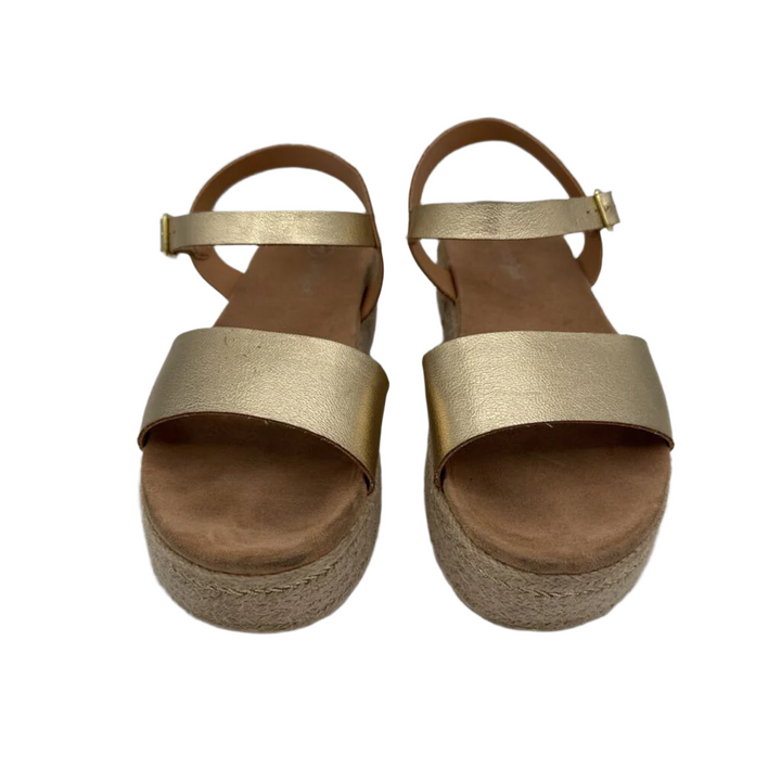 Buckle Clasp Platform Sandals