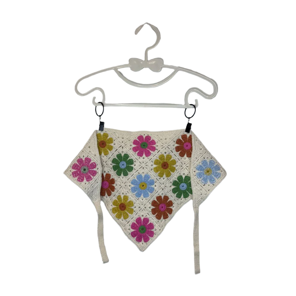 Knit Bandana / Flowers
