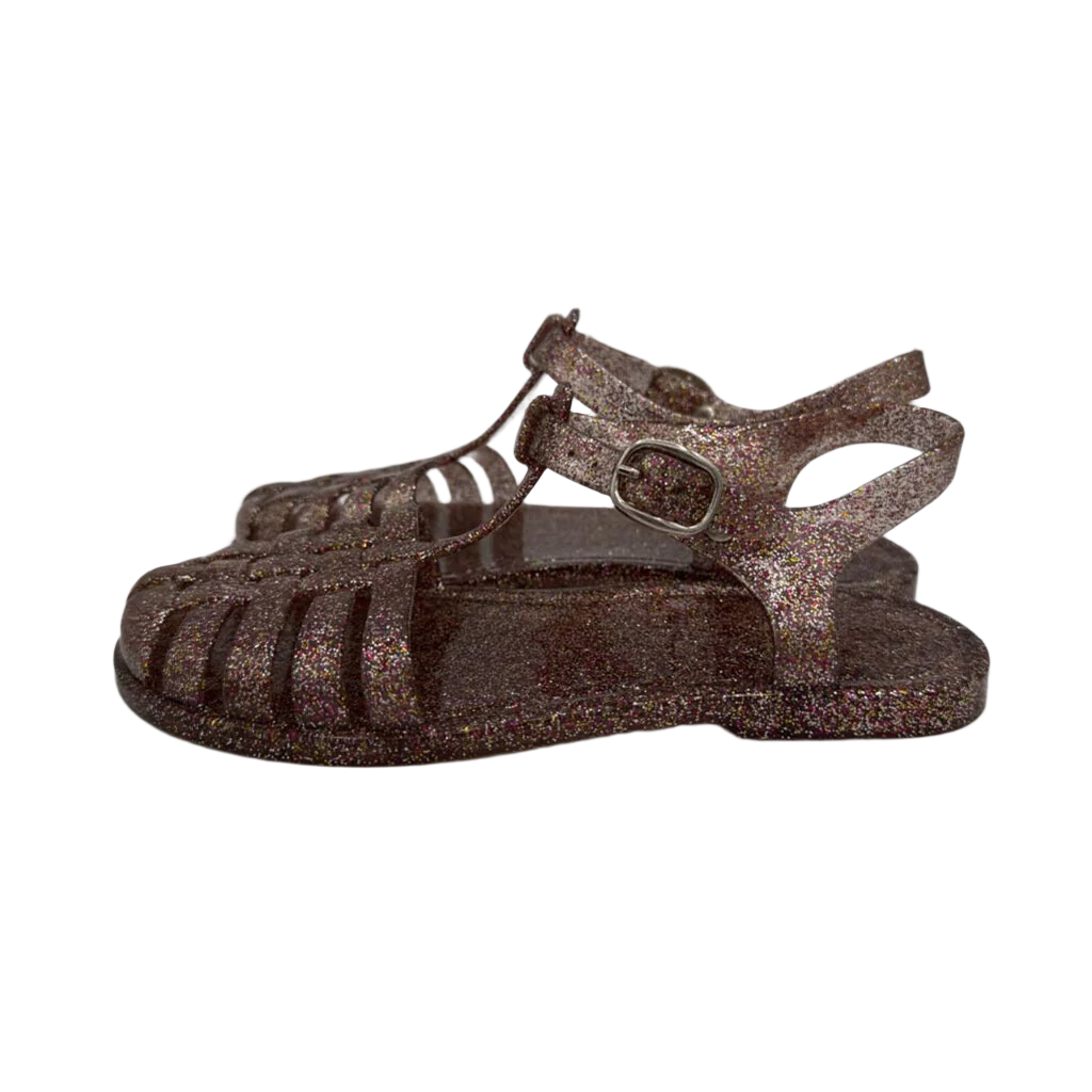 Buckle Clasp Jelly Sandals