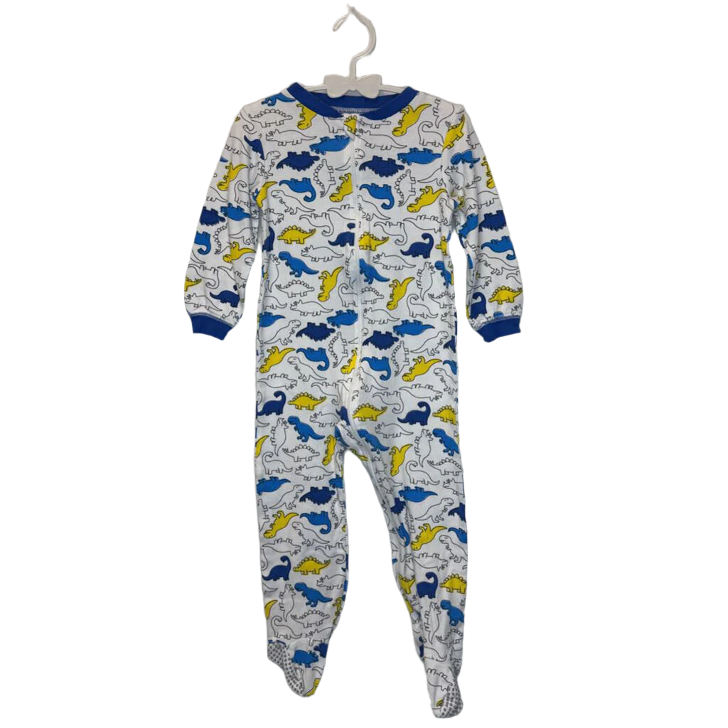 LS Footed Onesie / Dinosaurs