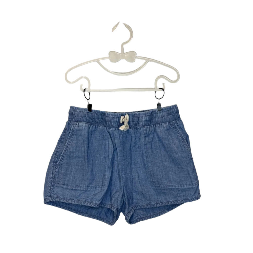 Elastic Waist Denim Shorts