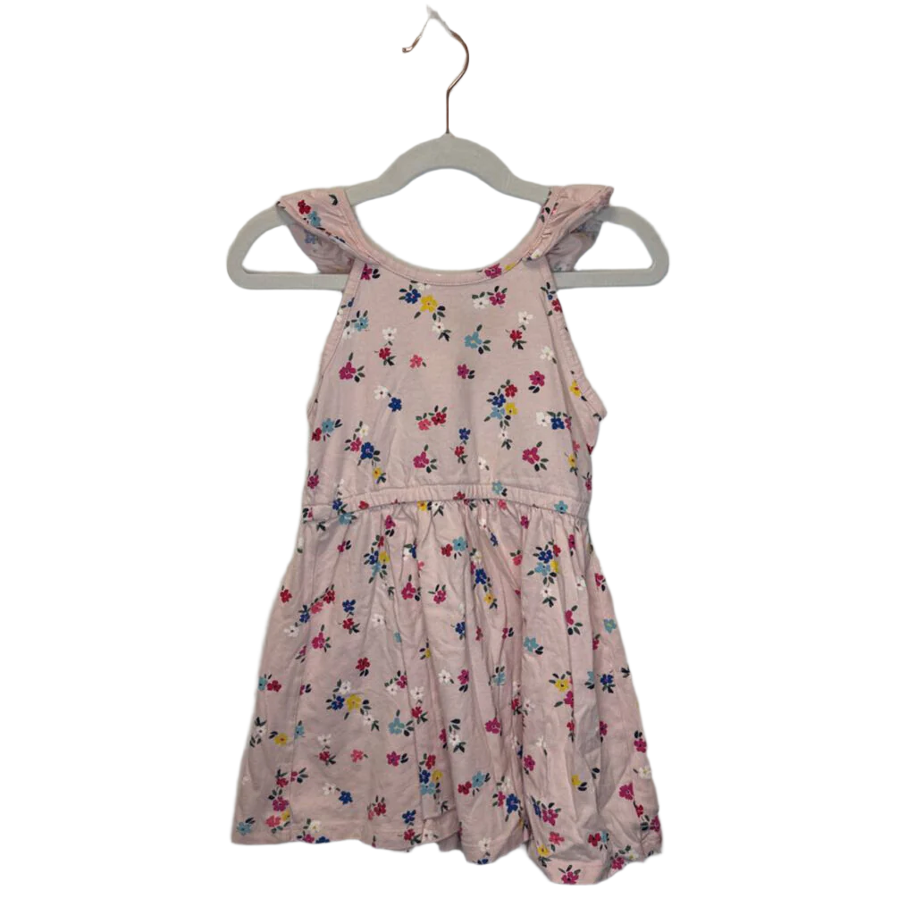 Sleeveless Cotton Dress / Flowers