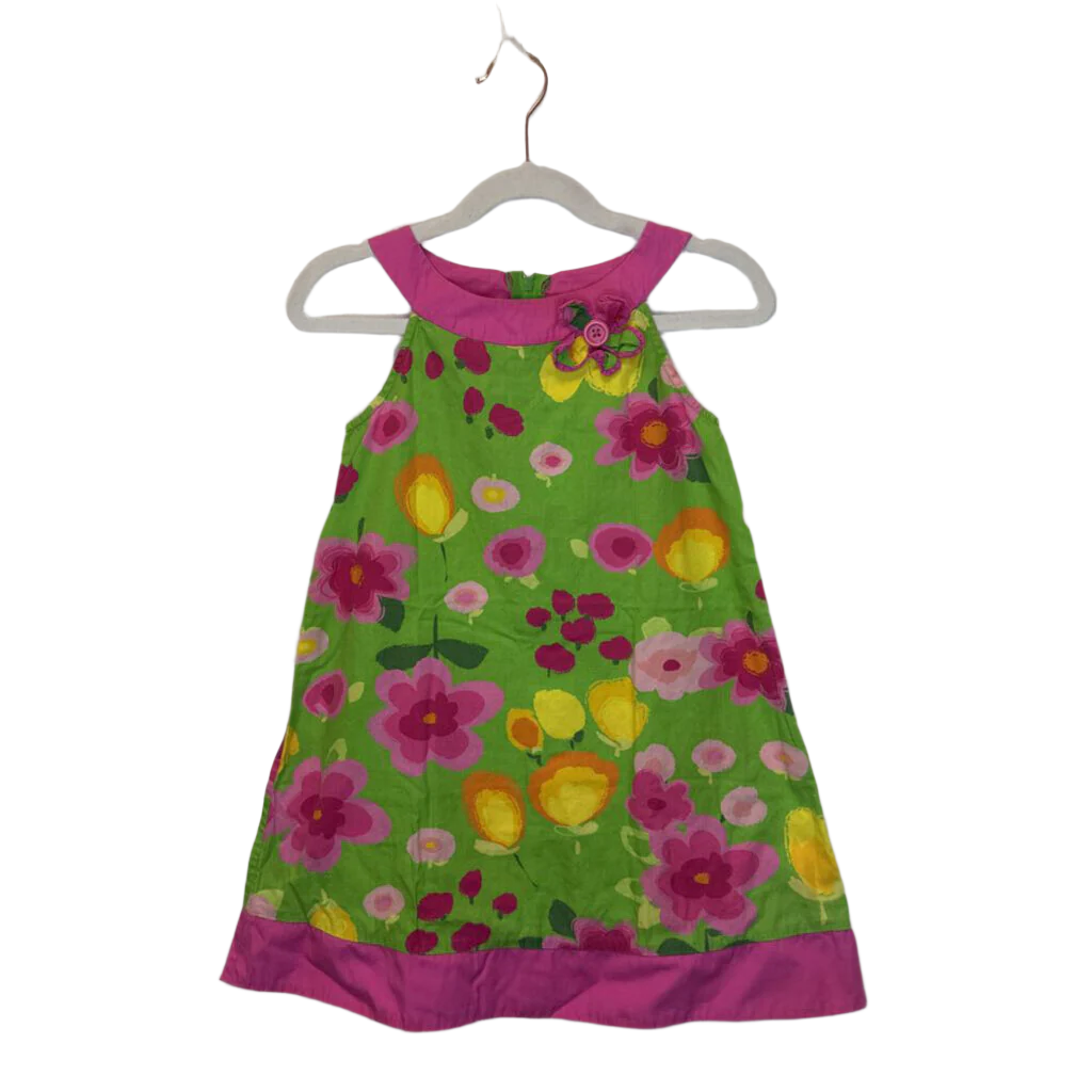Sleeveless Shirt Dress / Flowers