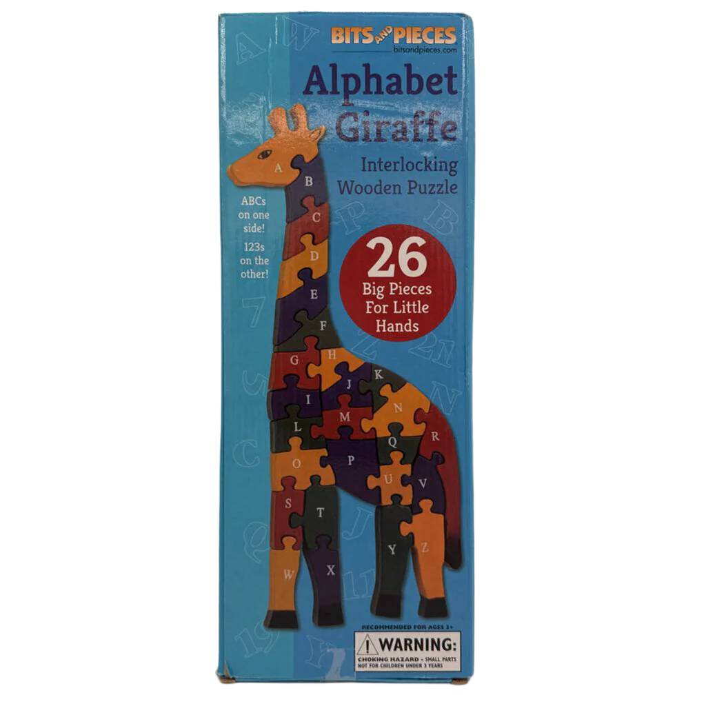 Alphabet Giraffe Interlocking Wooden Puzzle