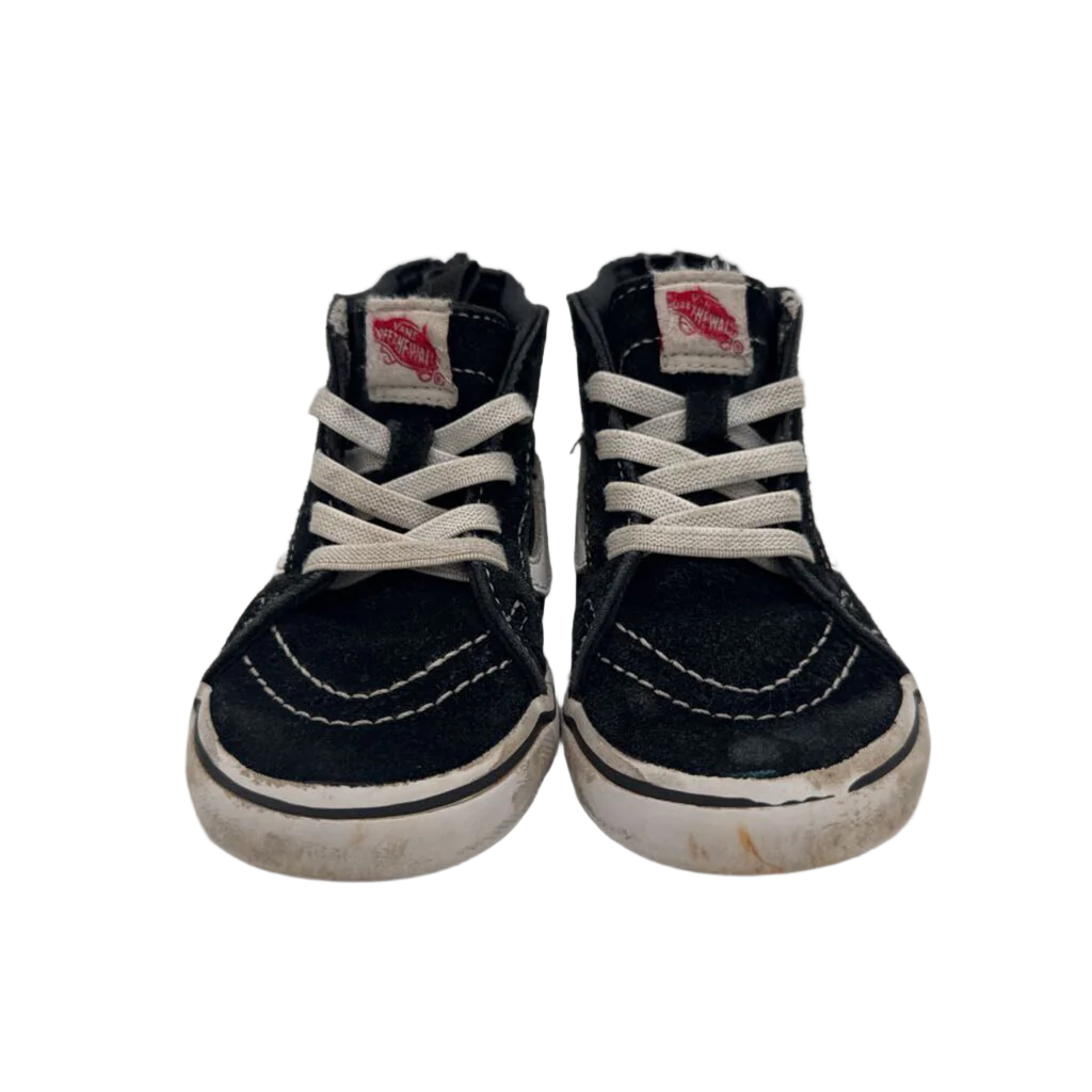 Zip Up Faux Lace Sneakers / Stripe