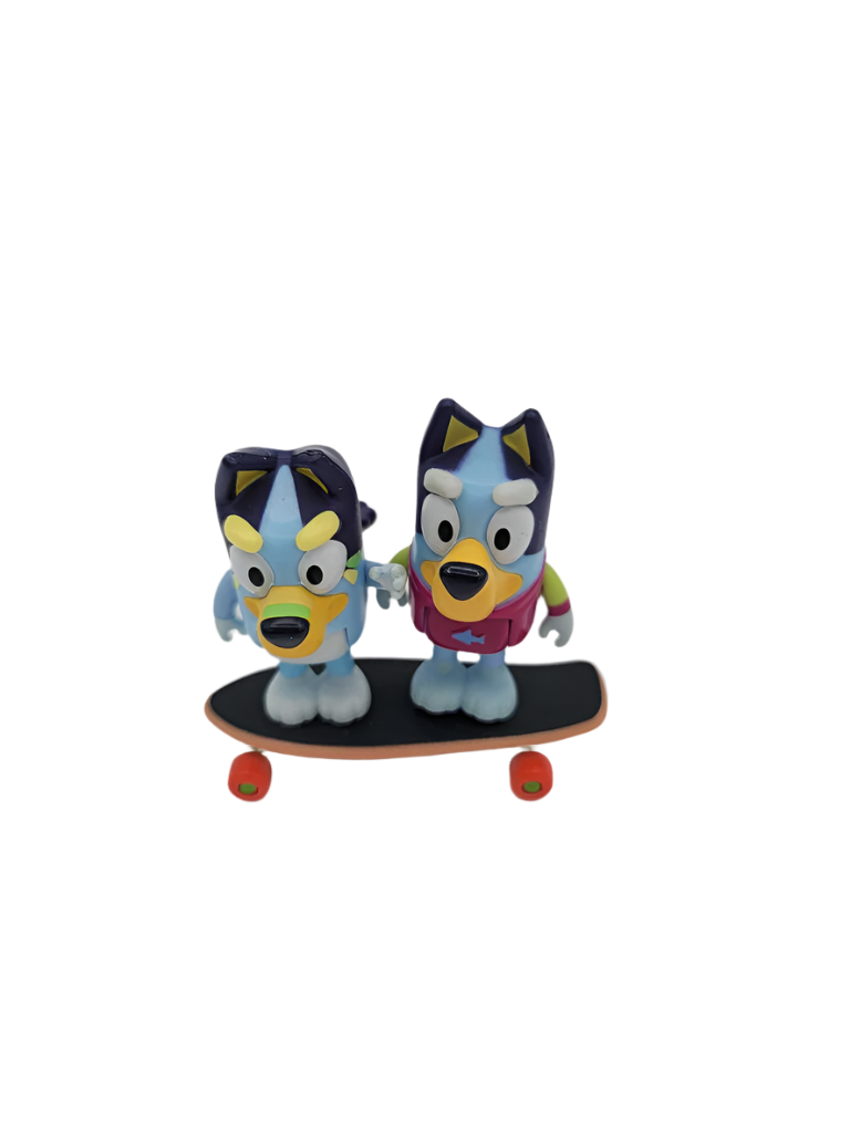 Bluey Characters & Skateboard