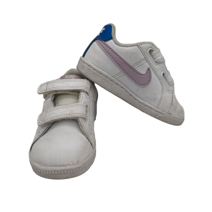 Velcro Tennis Shoes / Blue Stripe Back