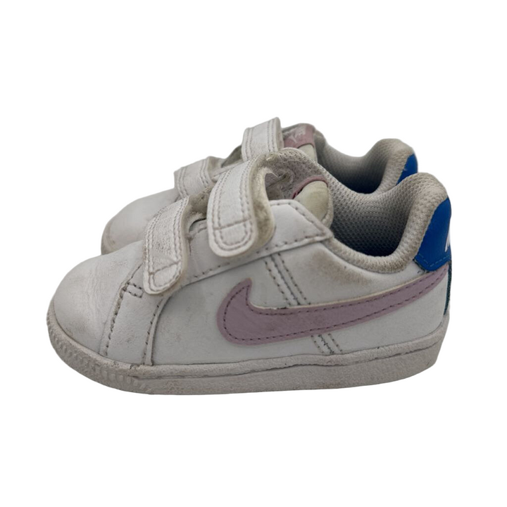 Velcro Tennis Shoes / Blue Stripe Back