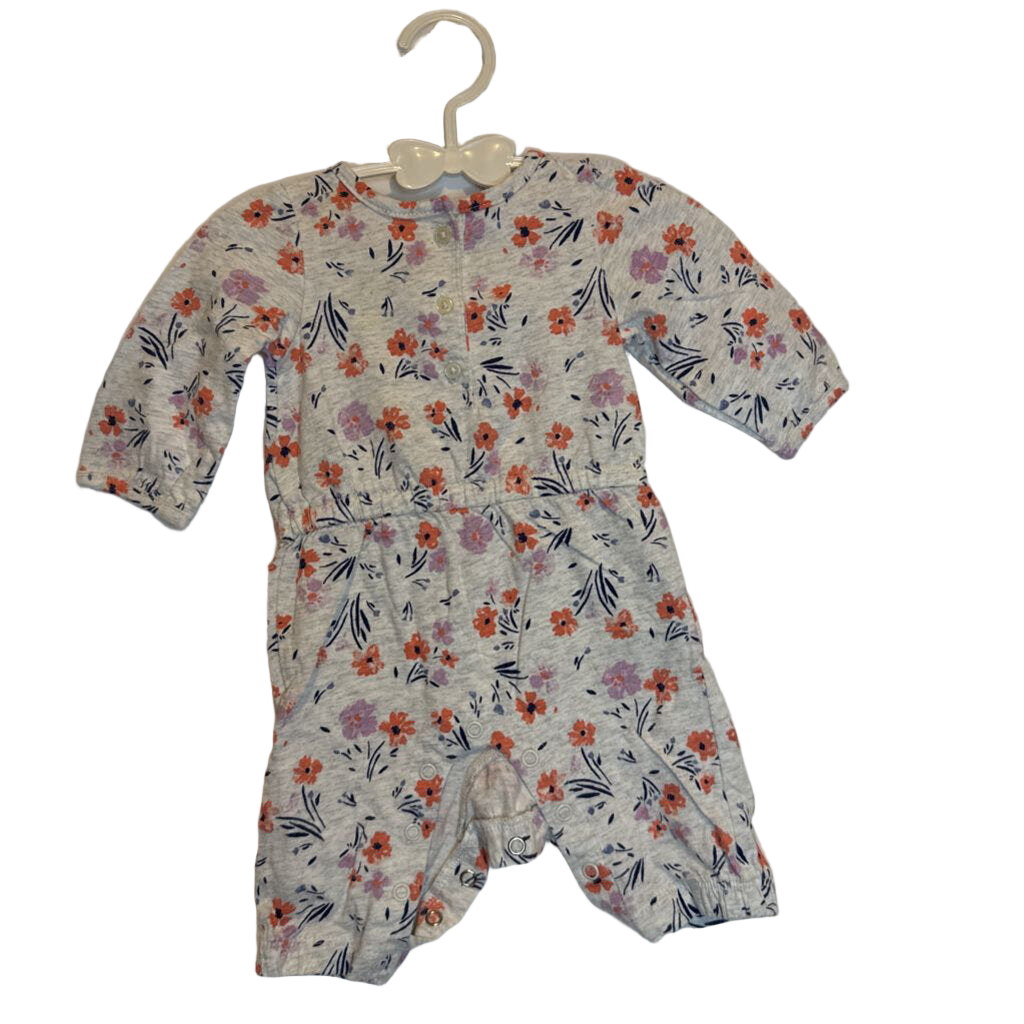 OT LS Romper / Flowers