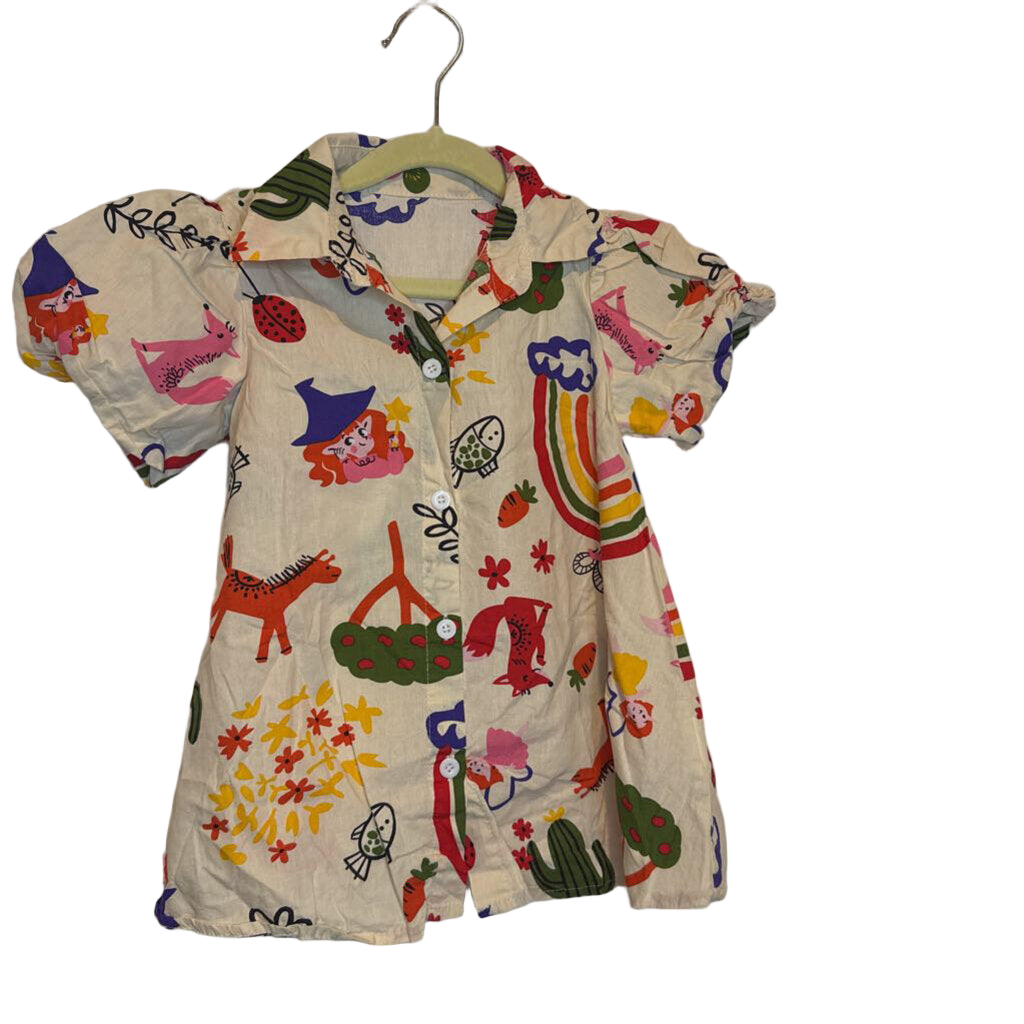 SS Collared Dress / Nature