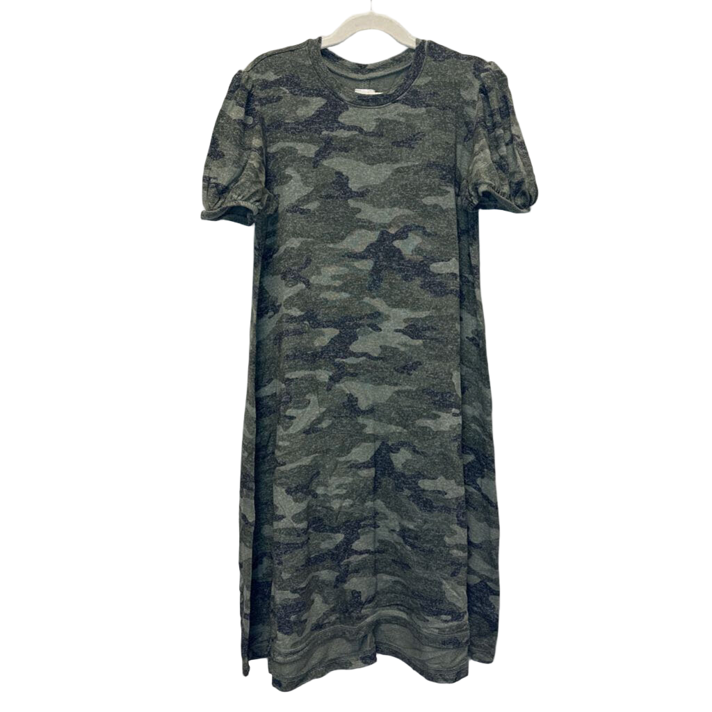 Capped Sleeve Camo Dress