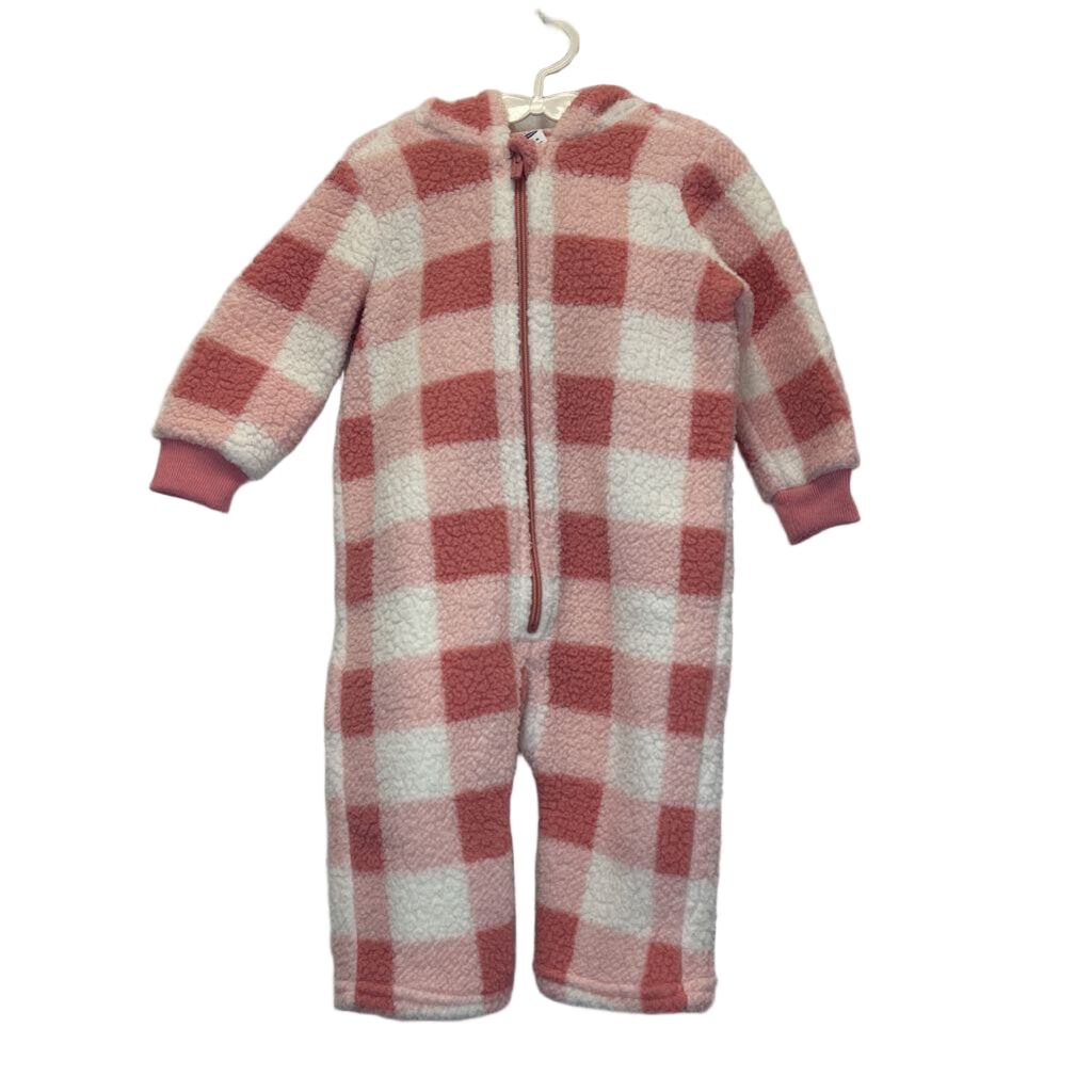 Fleece Hooded Bunting Outfit / Checkered