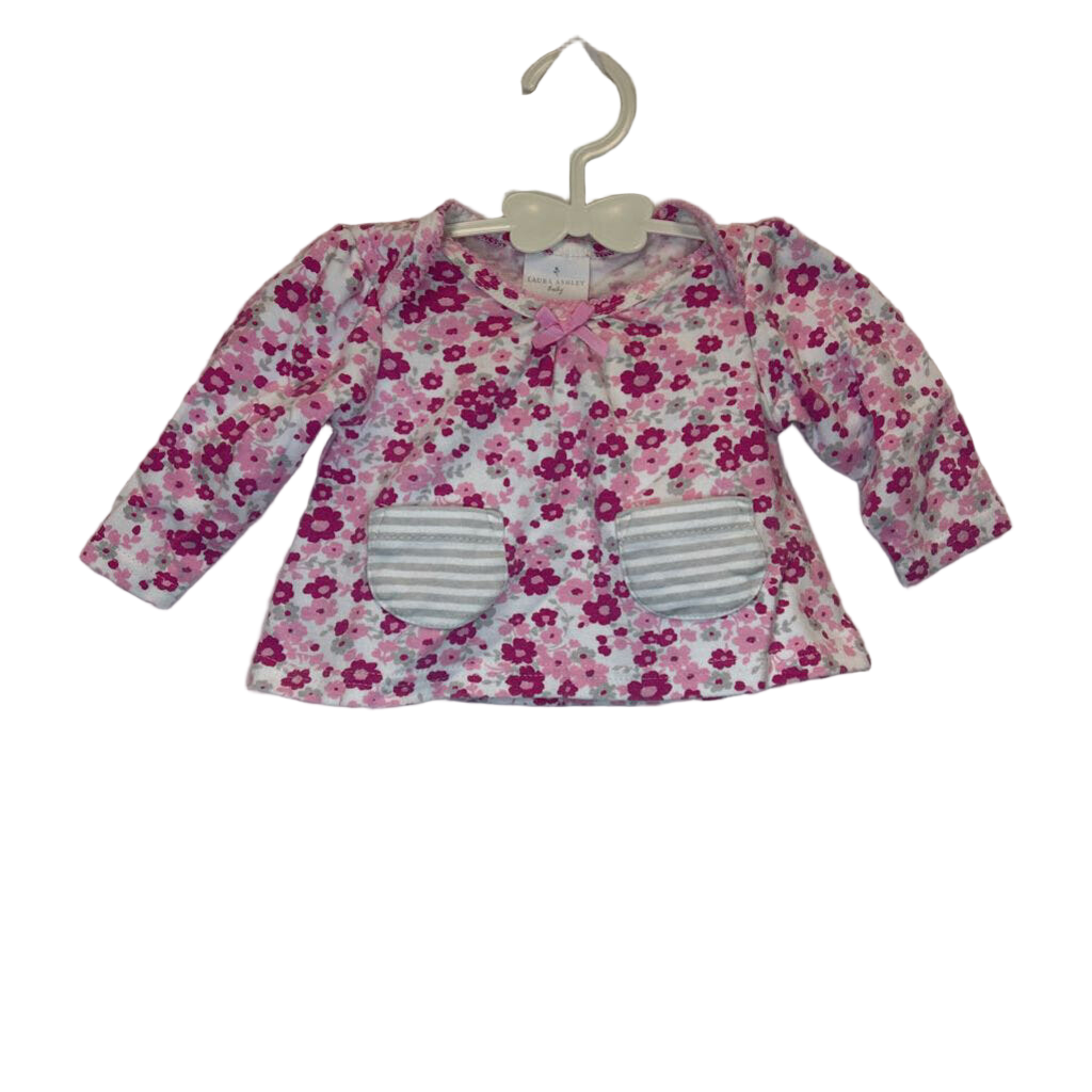 LS Floral Shirt / Striped Pockets