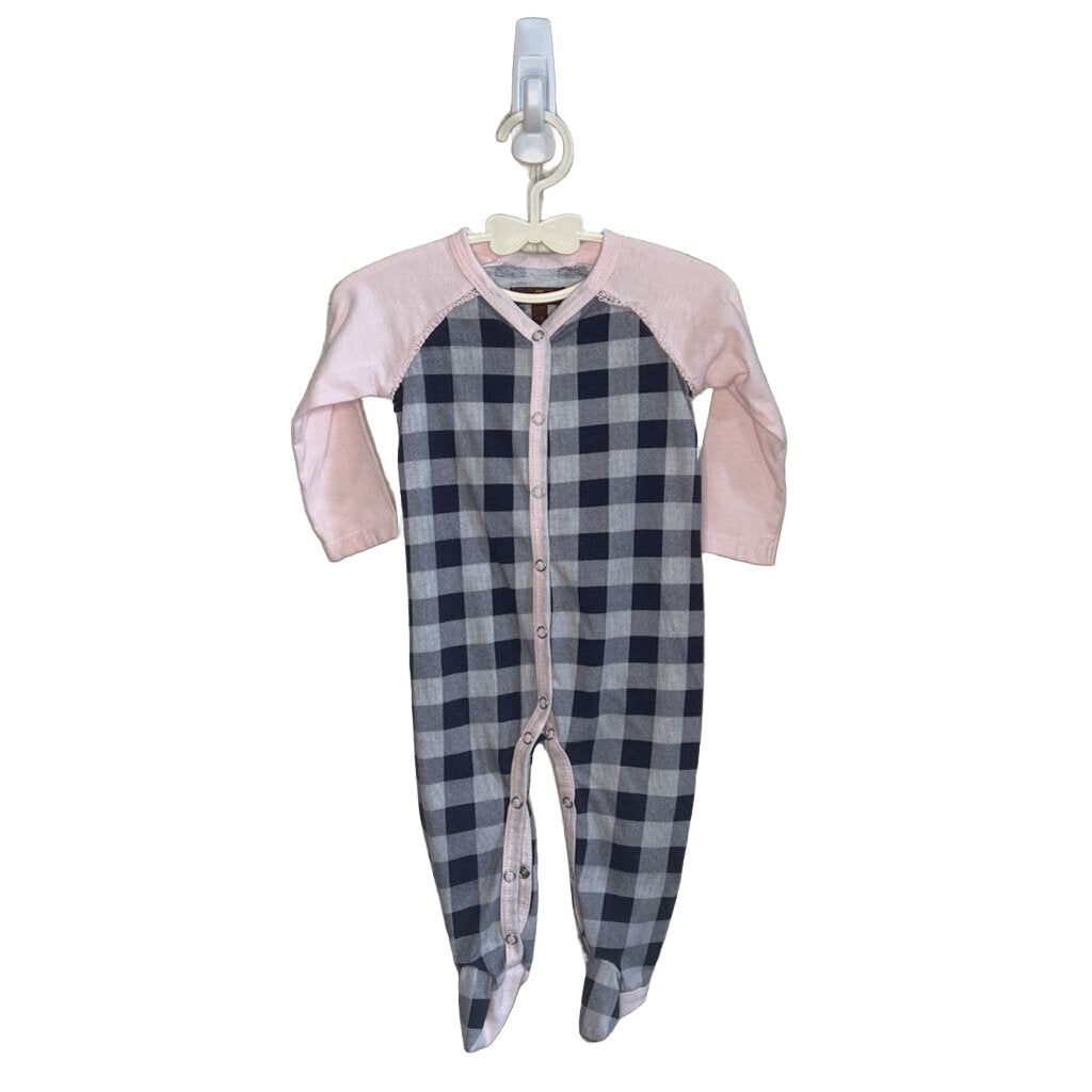 Cotton Footed Onesie PJs - Plaid
