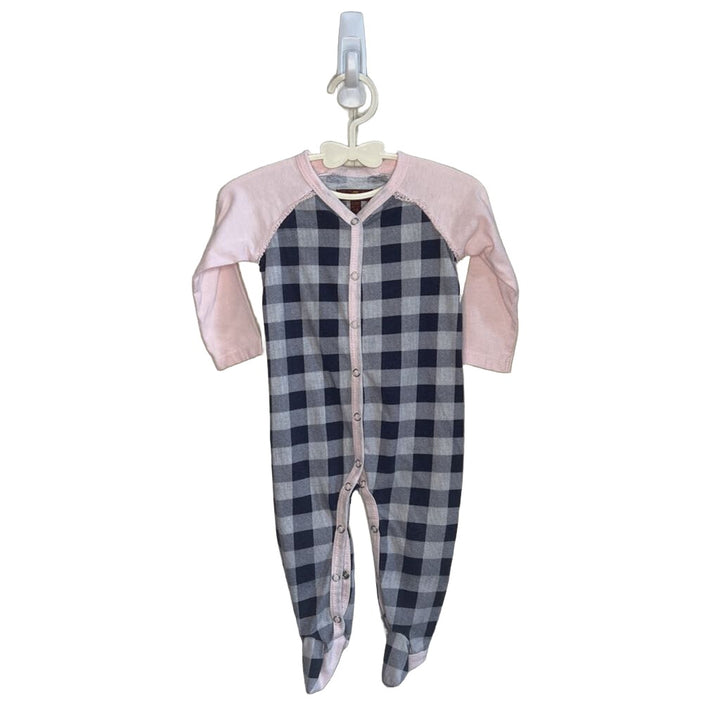 Cotton Footed Onesie PJs - Plaid