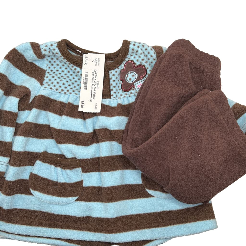 2PC Set - Velour Top & Pants