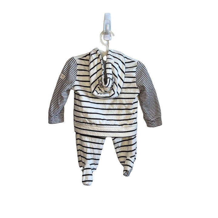 Stripe Hoodie & Footed Pants