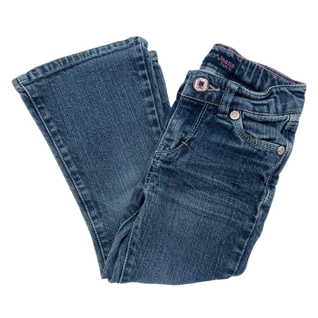 Jeans - Pink Buttons