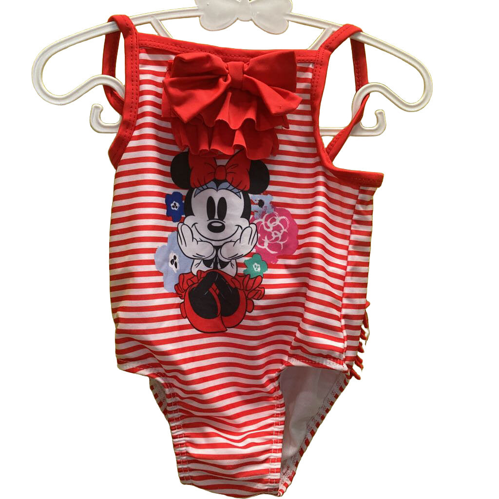 One Pc Bathing Suit / Minnie Mouse / Striped