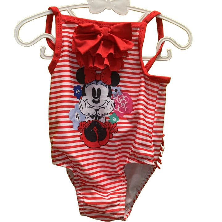 One Pc Bathing Suit / Minnie Mouse / Striped